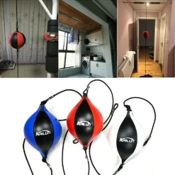 SACCO DA BOXE BORSA A SFERA A DOPPIA ESTREMITÀ IN PU PUNCH SPORT FITNESS ADULTI