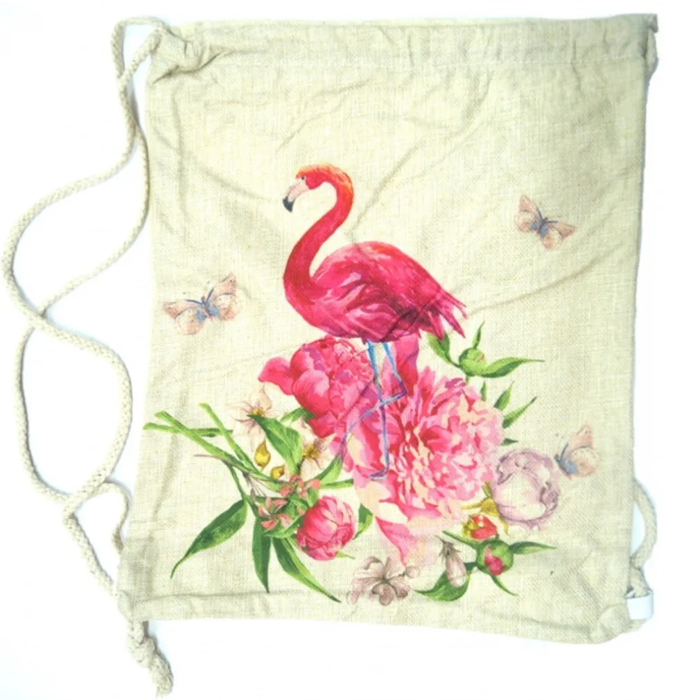 SACCO TELA JUTA 40X32 CM SACCHETTO BORSA SCUOLA SPIAGGIA SPORT ZAINO ZAINETTO