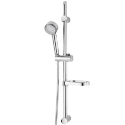 SALISCENDI ASTA CON SOFFIONE DOCCIA MONOFUNZIONE A LED CROMO RISPARMIO 40%