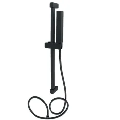 SALISCENDI 60CM DOCCIA NERO CON DOCCINO SOFFIONE QUADRATO BAGNO 87495 TUBO 180CM