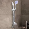 SALISCENDI CON SOFFIONE DOCCIA 3 FUNZIONI GETTI ASTA 67 CM CROMATO BAGNO VASCA