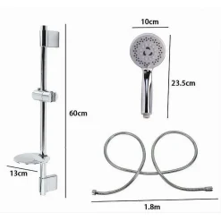 SALISCENDI DOCCIA CROMATO DOCCETTA MULTIGETTO MENSOLA PORTASAPONE BAGNO TUBO 79390