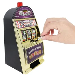 SALVADANAIO SLOT MACHINE CON CAMPANELLO LUCI E SUONI REALISTICI MONEY BANK SAVER