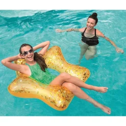 SALVAGENTE 91 CM GLITTER CIAMBELLA GONFIABILE DA MARE PISCINA STELLA CUORE 36141