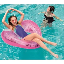 SALVAGENTE 91 CM GLITTER CIAMBELLA GONFIABILE DA MARE PISCINA STELLA CUORE 36141