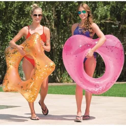 SALVAGENTE 91 CM GLITTER CIAMBELLA GONFIABILE DA MARE PISCINA STELLA CUORE 36141
