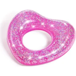 SALVAGENTE 91 CM GLITTER CIAMBELLA GONFIABILE DA MARE PISCINA STELLA CUORE 36141