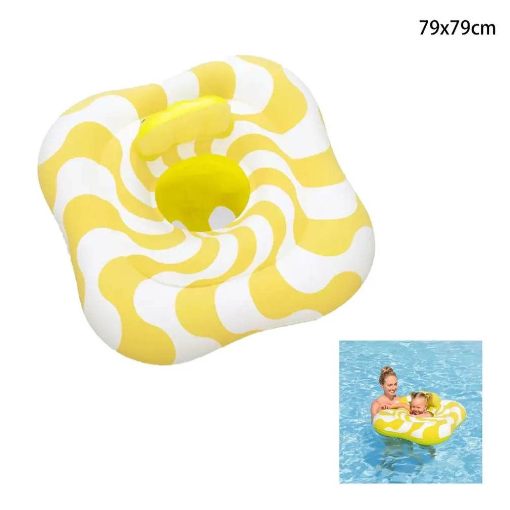 SALVAGENTE A MUTANDINA QUADRATO GONFIABILE SWIM SAFE COMFORT PLUSH GIALLO 79X79CM 32298