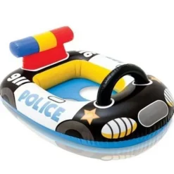 SALVAGENTE A MUTANDINA 115X70CM CANOTTO GONFIABILE A FORMA DI MACCHININA POLIZIA