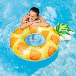 SALVAGENTE CIAMBELLA GONFIABILE ANANAS 117 X 86 CM MARE PISCINA SPIAGGIA