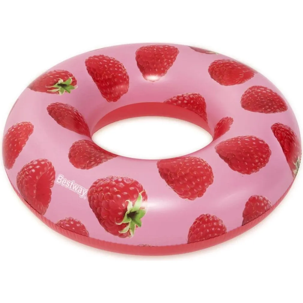 SALVAGENTE CIAMBELLA GONFIABILE PISCINA PER ADULTO AL LAMPONE PROFUMATO Ø119CM 019975