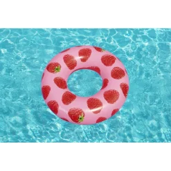 SALVAGENTE CIAMBELLA GONFIABILE PISCINA PER ADULTO AL LAMPONE PROFUMATO Ø119CM 019975