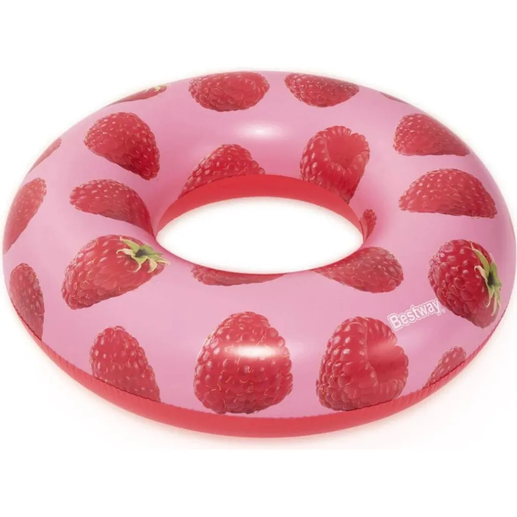 SALVAGENTE CIAMBELLA GONFIABILE PISCINA PER ADULTO AL LAMPONE PROFUMATO Ø119CM 019975