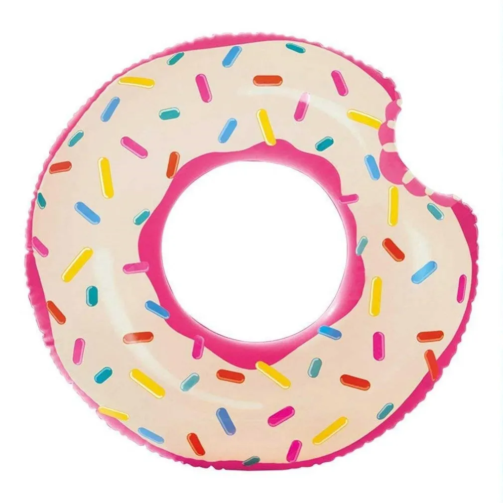 SALVAGENTE CIAMBELLA GONFIABILE STAMPA DONUTS MANGIUCCHIATA 107 CM MARE PISCINA