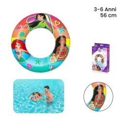 SALVAGENTE CIAMBELLA GONFIABILE PRINCIPESSE 56CM PER BAMBINI 3-6 ANNI MARE 91043