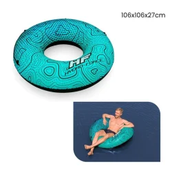 SALVAGENTE CIAMBELLA GONFIABILE CON MOTIVI ONDULATI BREEZE RIDER 106X106X27CM 36401