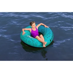 SALVAGENTE CIAMBELLA GONFIABILE CON MOTIVI ONDULATI BREEZE RIDER 106X106X27CM 36401