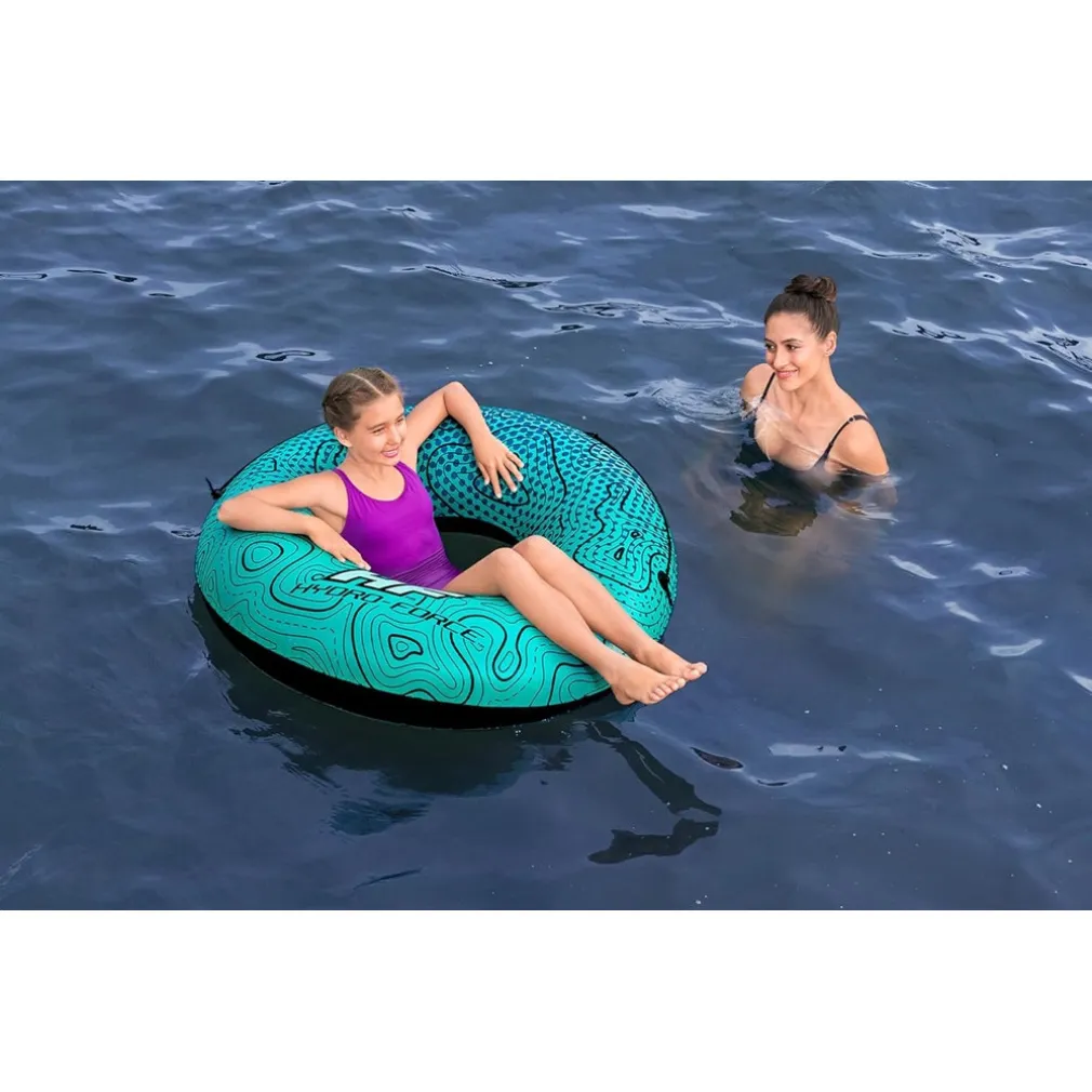 SALVAGENTE CIAMBELLA GONFIABILE CON MOTIVI ONDULATI BREEZE RIDER 106X106X27CM 36401