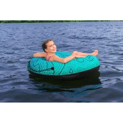 SALVAGENTE CIAMBELLA GONFIABILE CON MOTIVI ONDULATI BREEZE RIDER 106X106X27CM 36401