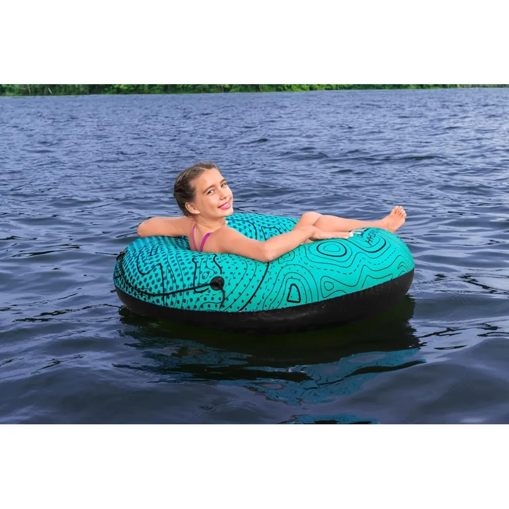 SALVAGENTE CIAMBELLA GONFIABILE CON MOTIVI ONDULATI BREEZE RIDER 106X106X27CM 36401