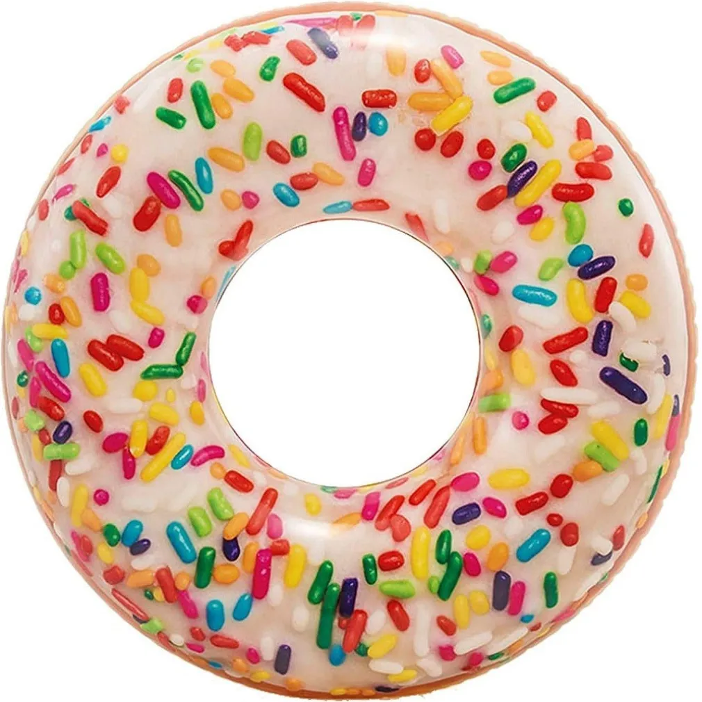 SALVAGENTE DONUT CON ZUCCHERINI COLORATI CIAMBELLA GONFIABILE 99X25CM MARE 56263
