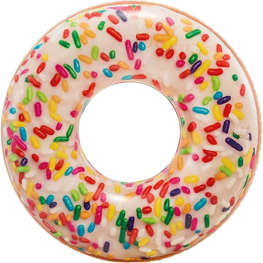 SALVAGENTE DONUT CON ZUCCHERINI COLORATI CIAMBELLA GONFIABILE 99X25CM MARE 56263