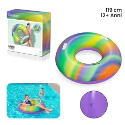 SALVAGENTE FASHION RAINBOW STAMPA MULTICOLORE 119 CM CON MANIGLIE PISCINA 36352