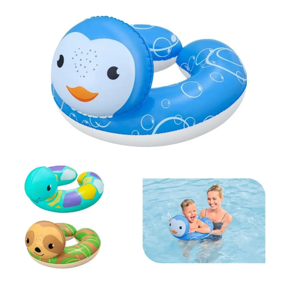 SALVAGENTE GALLEGGIANTE GONFIABILE CON TESTA ANIMALI BUFFI PER BAMBINI 3-6 ANNI 36405