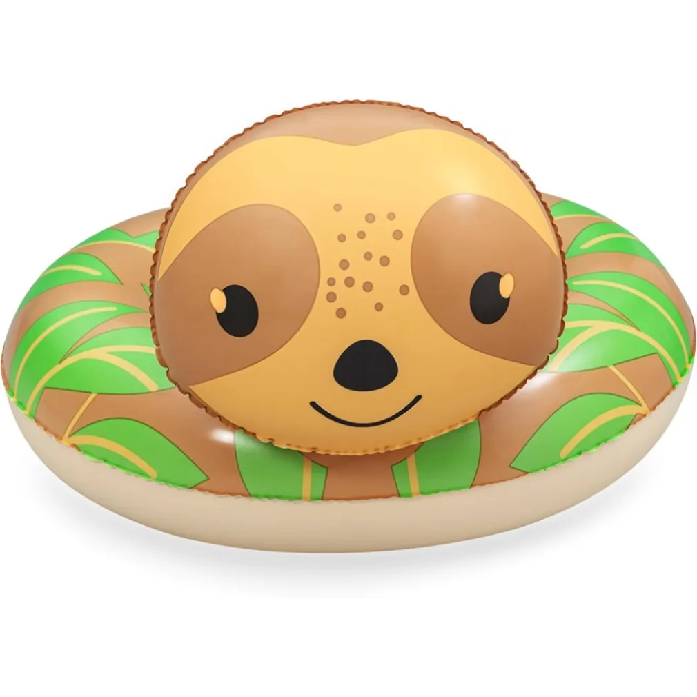 SALVAGENTE GALLEGGIANTE GONFIABILE CON TESTA ANIMALI BUFFI PER BAMBINI 3-6 ANNI 36405