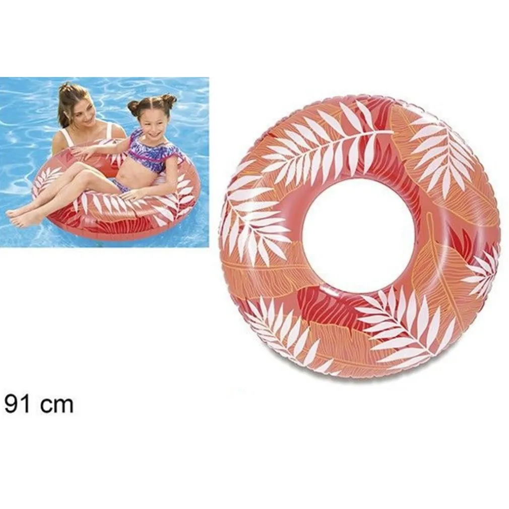 SALVAGENTE GONFIABILE ANELLO GALLEGGIANTE PISCINA TROPICALE ROSSO CORALLO 91CM 017549