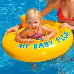 SALVAGENTE GONFIABILE BAMBINO NEONATO MARE CON MUTANDINA E SCHIENALE 70 CM