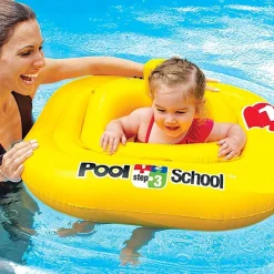 SALVAGENTE GONFIABILE BAMBINO NEONATO MARE CON MUANDINA E SCHIENALE 79 X 79 CM