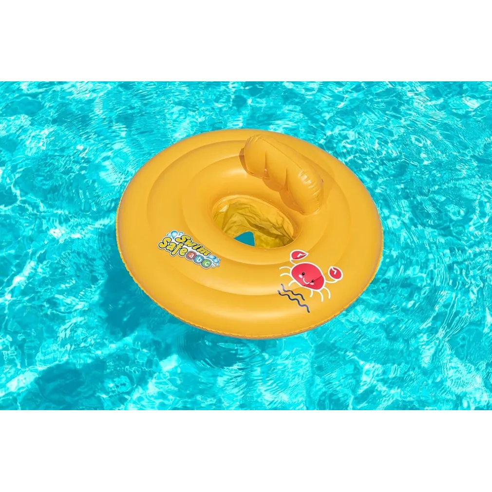 SALVAGENTE GONFIABILE GALLEGGIANTE A MUTANTINA PER BAMBINI ROTONDO 69CM SWIM SAFE 32096