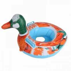 SALVAGENTE GONFIABILE MUTANDINA PER BAMBINI A FORMA D'ANATRA CON MANIGLIE PISCINA