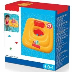 SALVAGENTE GONFIABILE QUADRATO CON MUTANDINA DIAMETRO 69 X 69 CM GIALLO