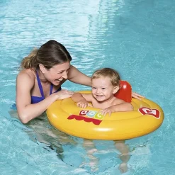 SALVAGENTE GONFIABILE ROTONDO CON MUTANDINA DIAMETRO 69 CM GIALLO