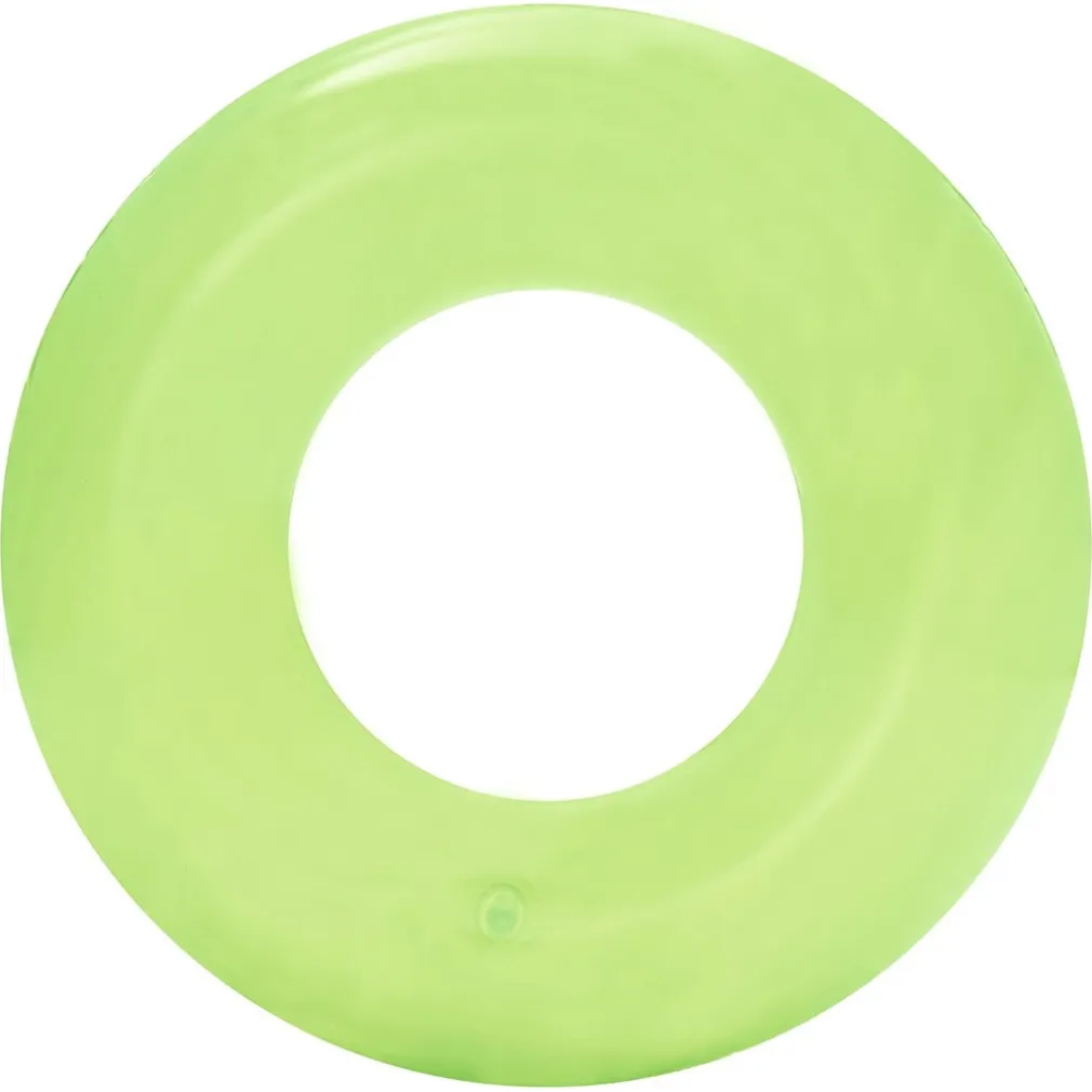 SALVAGENTE GONFIABILE TRASPARENTE COLORATO CIAMBELLA PER BAMBINI ANELLO Ø51CM 016136