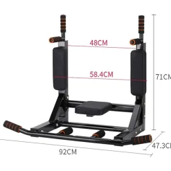 SBARRA MULTIFUNZIONE PER TRAZIONI A PARETE BARRA CHIN UP DIP STATION PULL UP BAR