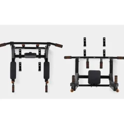 SBARRA MULTIFUNZIONE PER TRAZIONI A PARETE BARRA CHIN UP DIP STATION PULL UP BAR