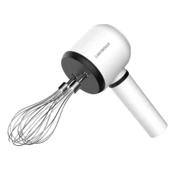 SBATTITORE ELETTRICO RICARICABILE USB 20W 3 VELOCITÀ DESIGN CORDLESS CON FRUSTE IN ACCIAIO