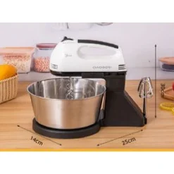 SBATTIUOVA FRUSTA SBATTITORE ELETTRICO MISCELA 100W CON SECCHIO ACCIAIO TX-8175