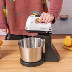 SBATTIUOVA FRUSTA SBATTITORE ELETTRICO MISCELA 100W CON SECCHIO ACCIAIO TX-8175