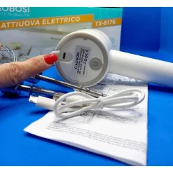 SBATTIUOVA SBATTIUOVO PANNA SBATTI UOVA ELETTRICO 20W RICARICABILE USB TX-8176
