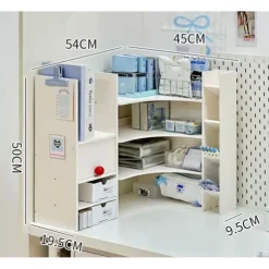 SCAFFALE ANGOLARE PER SCRIVANIA DORMITORI STUDENTI TRIANGOLARE MULTISTRATO LIBRERIA A STRATI