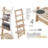 SCAFFALE APPOGGIO PARETE H100 42x26 CM ARREDO BAGNO MENSOLE OGGETTI TELO DOCCIA