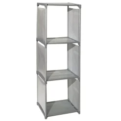 SCAFFALE MULTIUSO A 3 SCOMPARTI RIPIANI ARMADIO COMPONIBILE PER BUCATO MOBILE CASA BAGNO