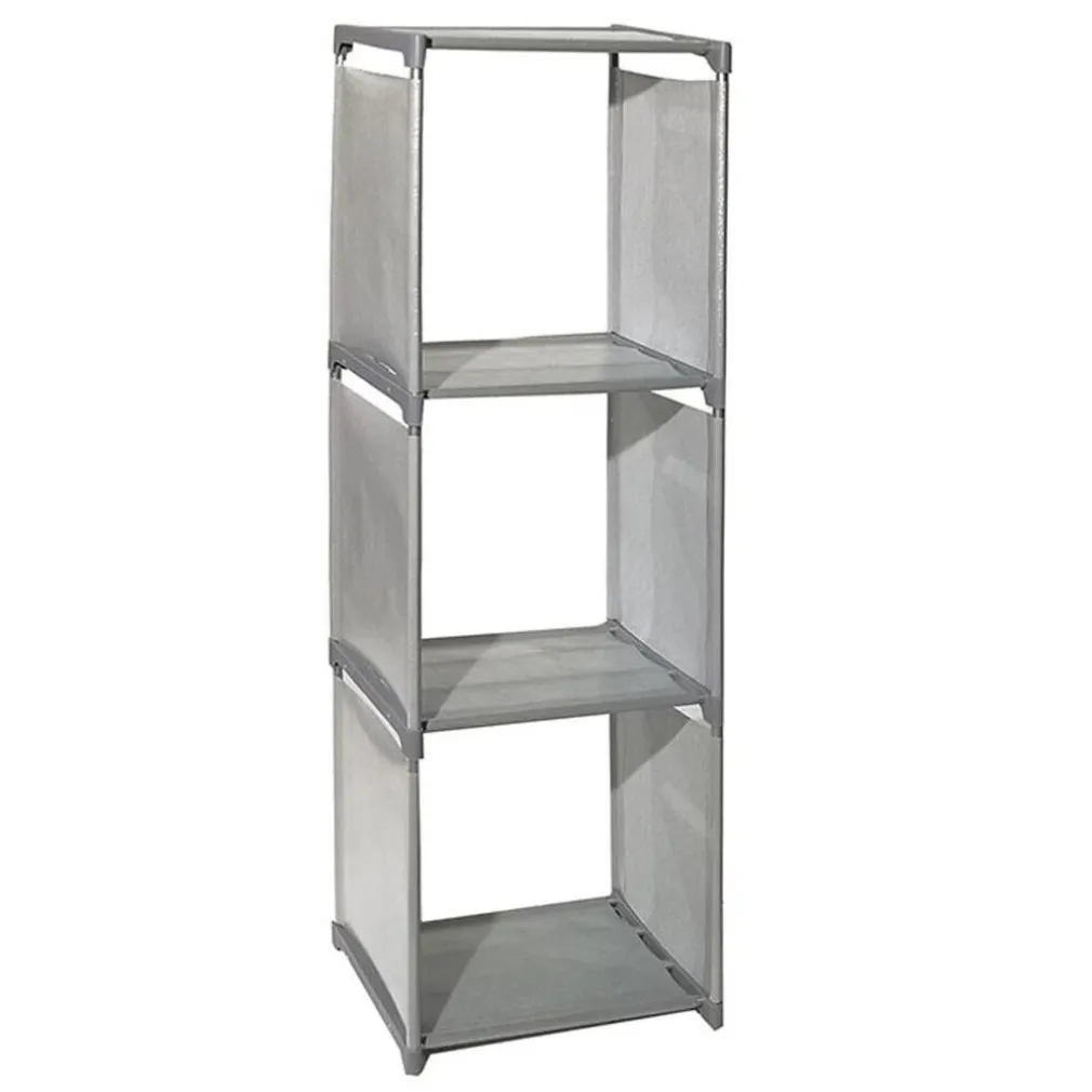 SCAFFALE MULTIUSO A 3 SCOMPARTI RIPIANI ARMADIO COMPONIBILE PER BUCATO MOBILE CASA BAGNO