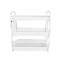 SCAFFALE MULTIUSO IN PLASTICA A 3 RIPIANI STRUTTURA SMONTABILE PER ORGANIZZARE SPAZI CASA