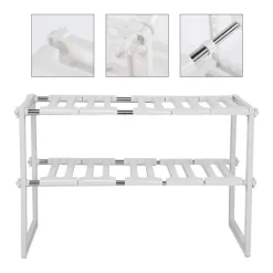 SCAFFALE RETRATTILE PER UTENSILI PRODOTTI DA CUCINA MENSOLA SOTTOLAVELLO SCARICO