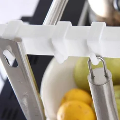 SCAFFALE SALVASPAZIO 3 RIPIANI MULTIUSO BAGNO CUCINA 65 X 60 X 25 CM ART.5897